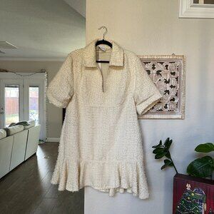 Mable xceam short-sleeved tweed dress sz L